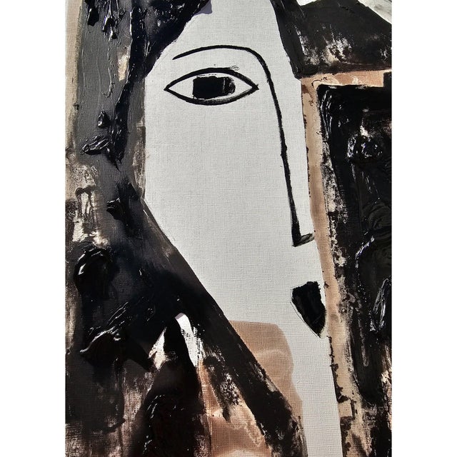 Original Oil Painting 'Portrait of a Woman' by Diane Grant, Unframed For Sale - Image 4 of 9