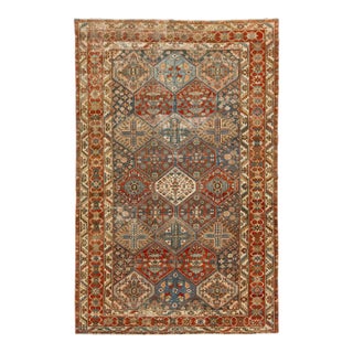 Multicolor Designed Persian Bakhtiari Wool Rug Handmade From the 1920s For Sale