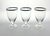 Contemporary 1960s Mid-Century Vintage Minimalist 3 Silver Rim Footed Juice Glasses For Sale - Image 3 of 6
