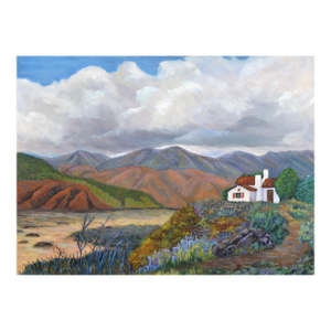 Desert Home - Mid Century Landscape in Oil by Barbara Wilson