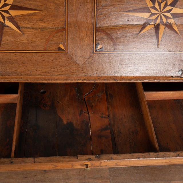 Early 19th Century Inlaid Oak Secretary Bureau From Denmark For Sale - Image 10 of 12