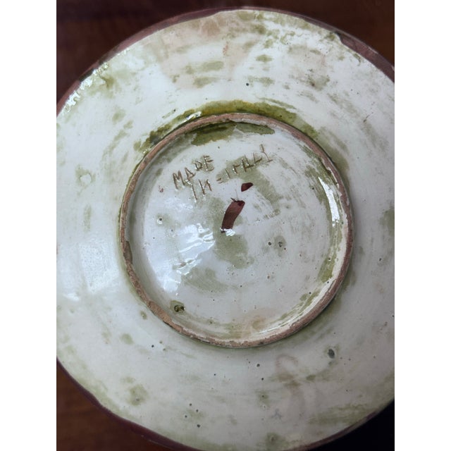 Italian Italian Hand Painted Teacup on Saucer For Sale - Image 3 of 12