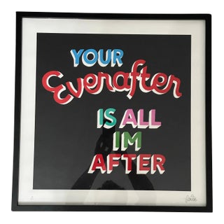 Your Everafter Is All I'm After Original Stephen Powers Framed Screenprint For Sale