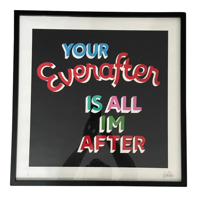 Your Everafter Is All I'm After Original Stephen Powers Framed Screenprint For Sale