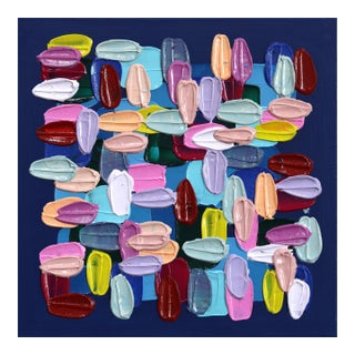 Awesome - Original Impasto Textural Abstract Acrylic Painting on Canvas by Shiri Phillips For Sale