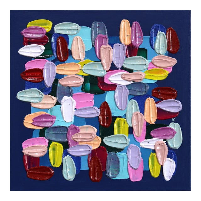 Awesome - Original Impasto Textural Abstract Acrylic Painting on Canvas by Shiri Phillips For Sale