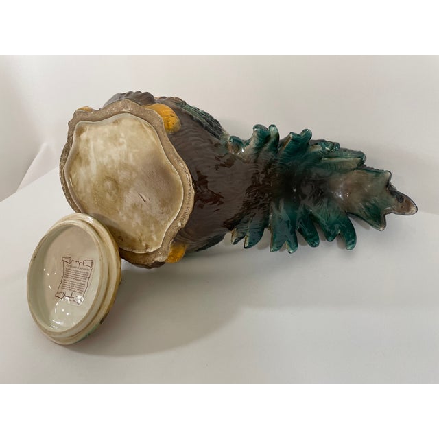 Vintage 1970s Italian Ceramic Majolica Rooster Tureen For Sale - Image 15 of 18