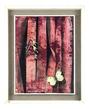 Pink Composition - Original Mixed Media 1971 1971