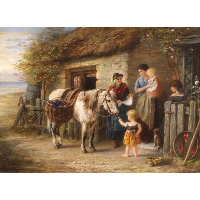 Rustic 19th Century British Pastoral Oil Painting in Gilt Frame by Julian E. Drummond For Sale - Image 3 of 12