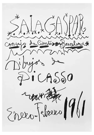 Pablo Picasso, Sala Gaspar Barcelona, 1961, Original Lithographic Poster