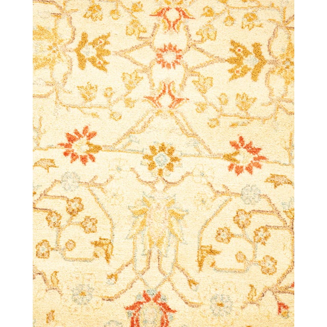 Traditional Mogul, One-of-a-Kind Hand-Knotted Runner Rug - Ivory, 3' 0" x 10' 1" For Sale - Image 3 of 8