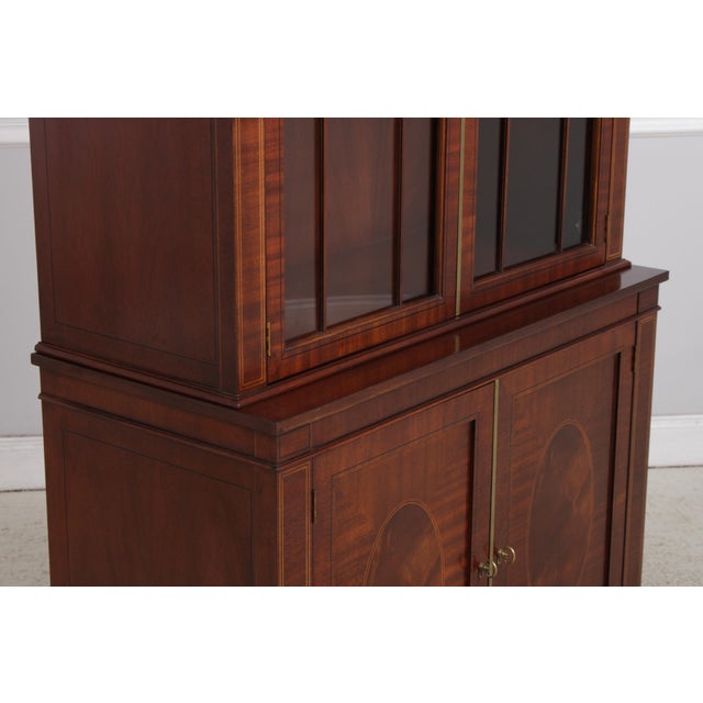 Baker Historic Charleston Dome Top Mahogany China Cabinet For Sale - Image 11 of 18