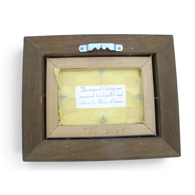 Mary Lehman Western Big Medicine White Bison Signed Limited Ed Miniature Etching For Sale In Portland, OR - Image 6 of 6