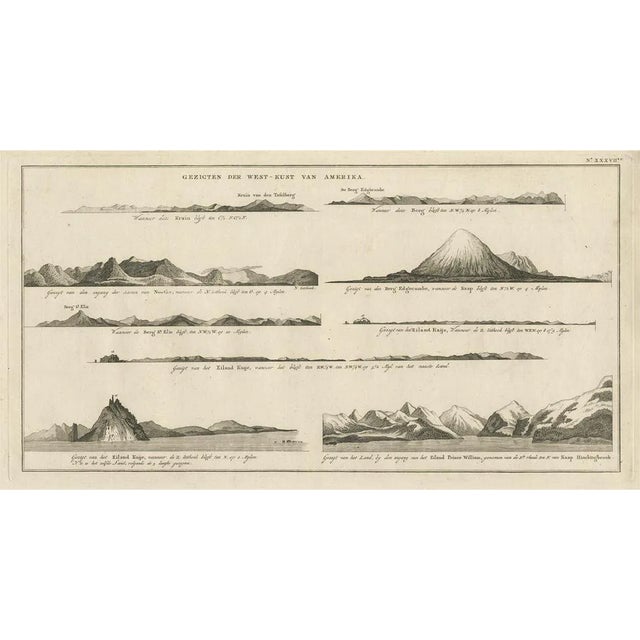 Coastal Views of Various Islands of the American West Coast, 1803, Paper For Sale