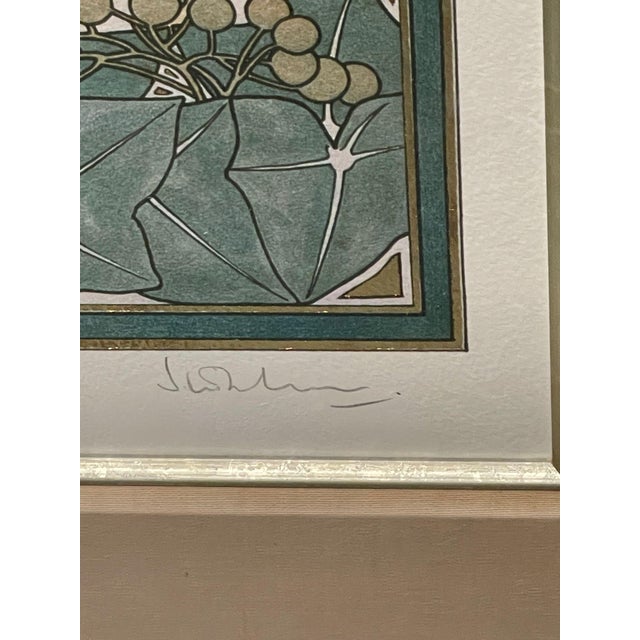 Set of two beautiful Art Nouveau prints, "Ivy" (1901) and "Laurel" (1901), authorized by the Mucha Foundation, Prague....