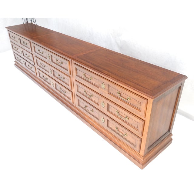 Baker 10' Extra !Long! 9 Drawers Campaign Directoire Style Credenza Dresser MINT For Sale - Image 16 of 17