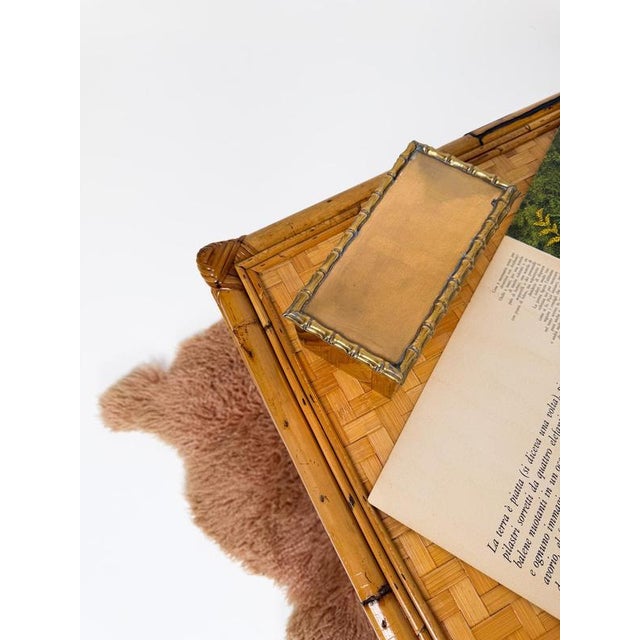Mid-Century Modern Brass Faux Bamboo Box attributed to Maison Baguès, 1970s For Sale - Image 3 of 18