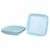 Square Turquoise Glazed Dinner Plates from Höganäs Keramik, Late 20th Century, Set of 4 For Sale - Image 5 of 5