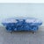 1980s Postmodern Bullnose Faux Blue Marble Coffee Table on Chrome Legs For Sale - Image 5 of 7