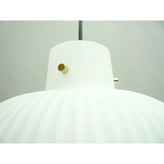 White Mid-Century Opal Glass Lamp from Limburg, 1960s For Sale - Image 8 of 11
