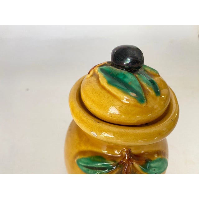 Ocher Earthenware Olive Pot from Vallauris, France, 1970s For Sale - Image 6 of 9