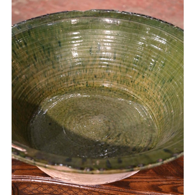 18th Century French Green Glazed Terracotta "Tian" Bowl From Provence For Sale In Dallas - Image 6 of 9