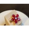 15 Carat Treated Ruby Big Flower Cocktail Ring in 18 Karat White Gold For Sale - Image 16 of 18