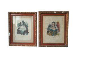 Dopter Paris, Claire and Elvires, 19th Century, Lithographs, Set of 2