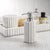 Give your bathroom a modern update with this sleek marble fluted design soap/lotion dispenser. Marble's hefty weight...