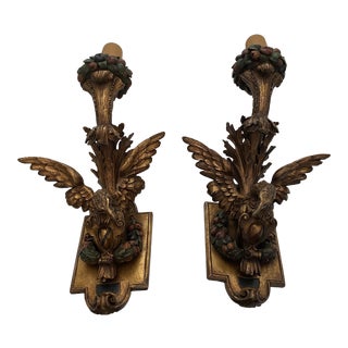 Antique Eagle Sconces - a Pair For Sale