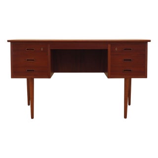 Danish Teak Desk, 1960s For Sale