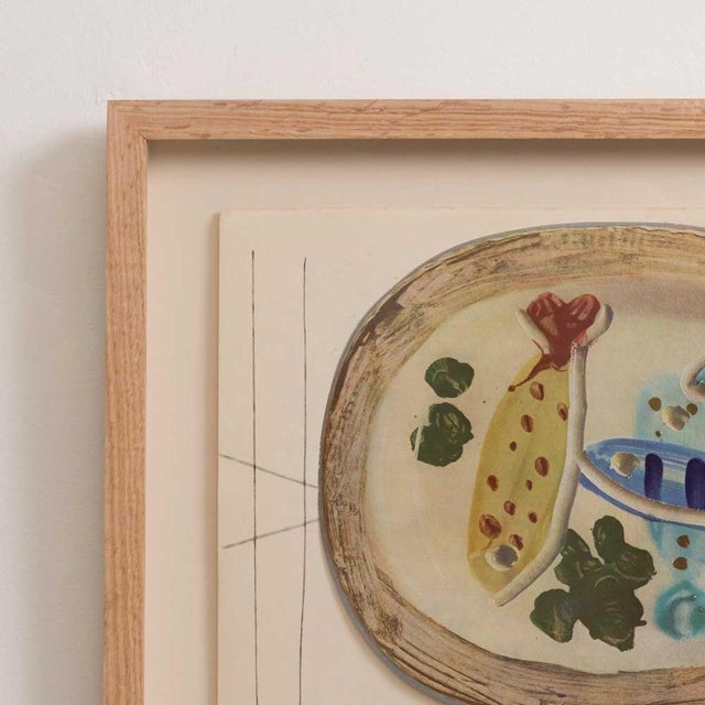Pablo Picasso 1948 Framed Lithographic Plate, Céramiques De Picasso For Sale - Image 4 of 8