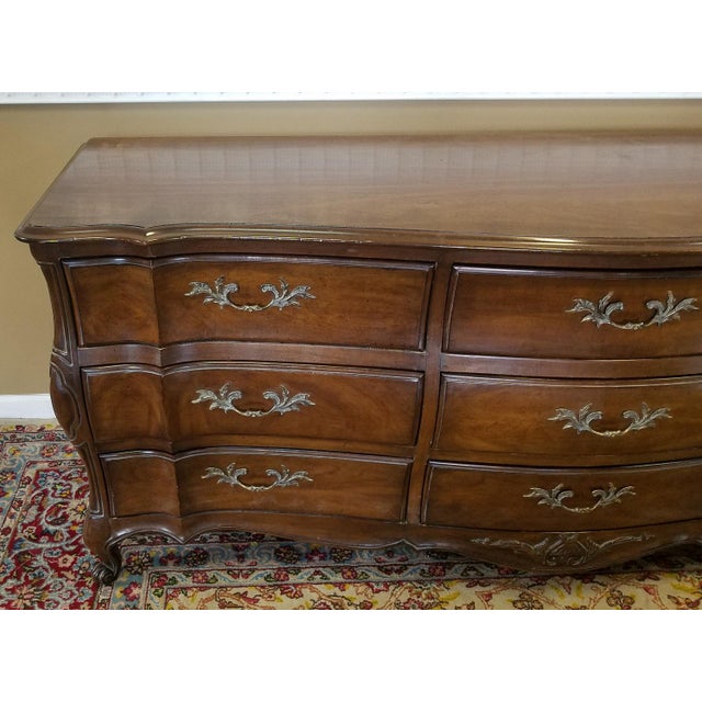French Provincial Fruitwood 9 drawer Bedroom Dresser By White Fine