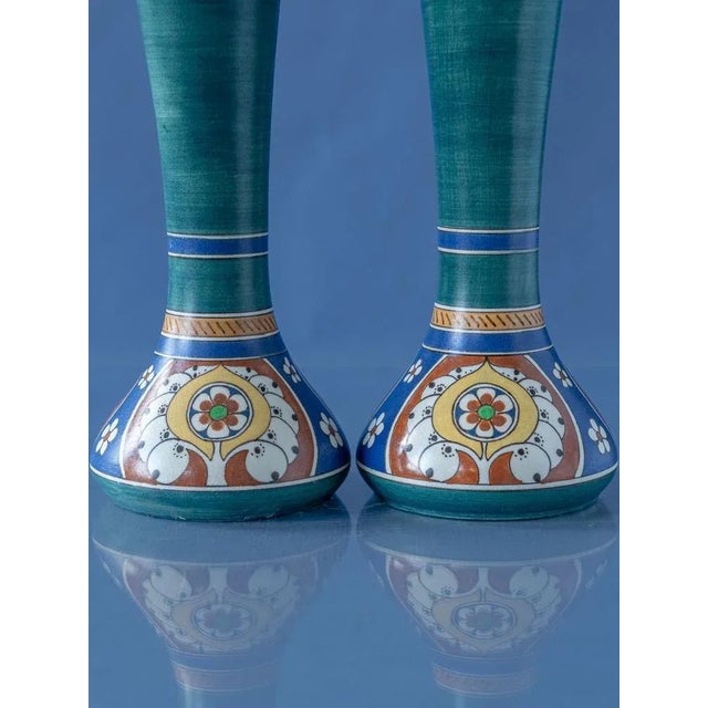 Dutch Art Deco Ceramic Table Lamps from Arnhemsche Fayencefabriek, 1910s, Set of 2 For Sale - Image 3 of 12