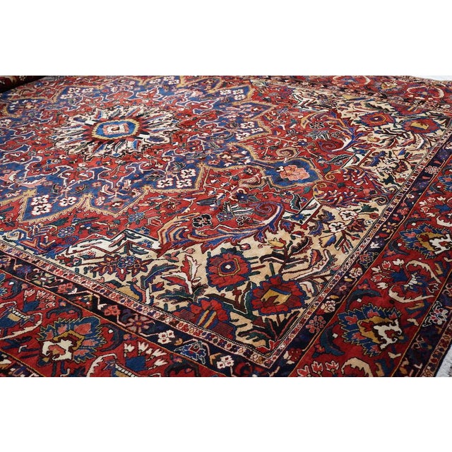 Vintage Persian Bakhtiari Rug 12'8'' X 15'4'' For Sale In New York - Image 6 of 11