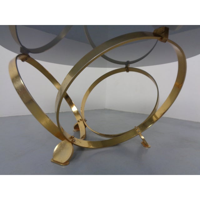 Space Age Gold-Plated Glass Coffee Table by Knut Hesterberg for Ronald Schmitt, Germany, 1960s For Sale - Image 11 of 18