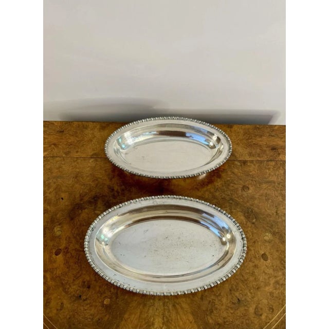 Edwardian Silver Plated Serving Dishes, 1900s, Set of 2 For Sale - Image 3 of 6