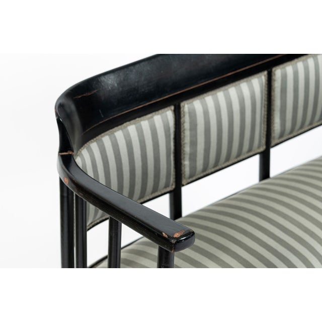 Vienna Secession Three Piece Bentwood Salon Set in the Style of Josef Hoffmann for J&j Kohn, Austria, Circa 1905 For Sale In Detroit - Image 6 of 18