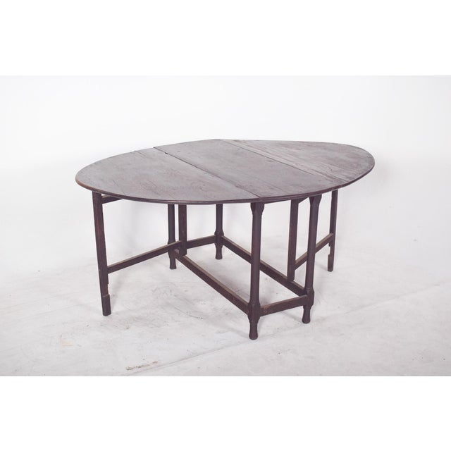 Vintage Portuguese Flip Flap Oval-Top Table, 1920s For Sale - Image 4 of 11