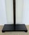 Stylish Modern Bubble Glass Accent Table, black metal frame, showroom floor sample