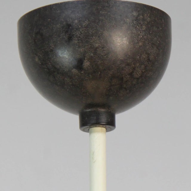 Metal Czech Lamps in Bakelite and Opaline, 1950s, Set of 3 For Sale - Image 7 of 8