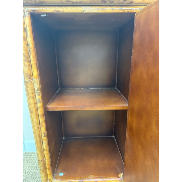 Chinoiserie Fabulous Vintage Bamboo Cabinet, 1970’s For Sale - Image 3 of 9