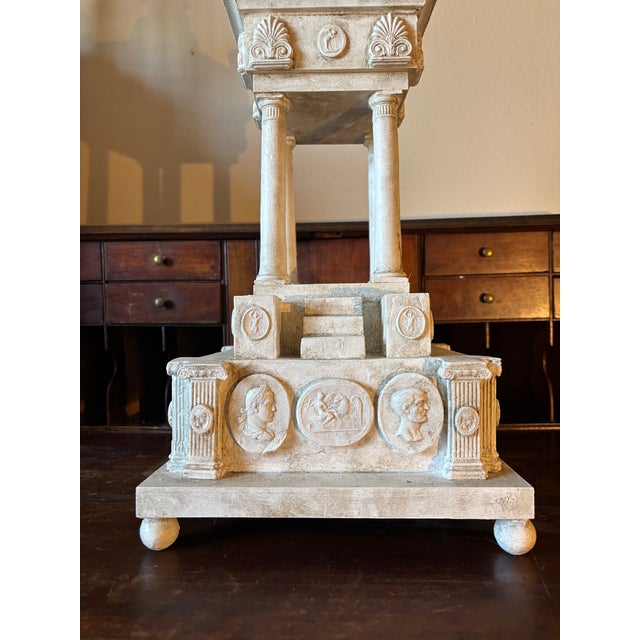 Neoclassical Large Architectural Model Temple/Shrine With Grand Tour Intaglios For Sale - Image 9 of 12