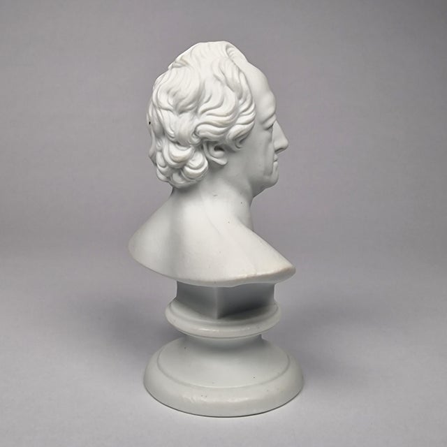 Meissen Porcelain 19th Century Meissen Parian Porcelain Bust of Johann Wolfgang Von Goethe German For Sale - Image 4 of 10