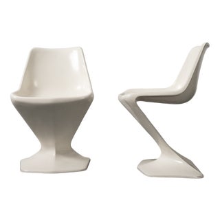 Set of Fiber Glass Chairs, 1960s For Sale