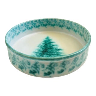 Large Vintage Pysht Pottery Evergreen Bowl For Sale