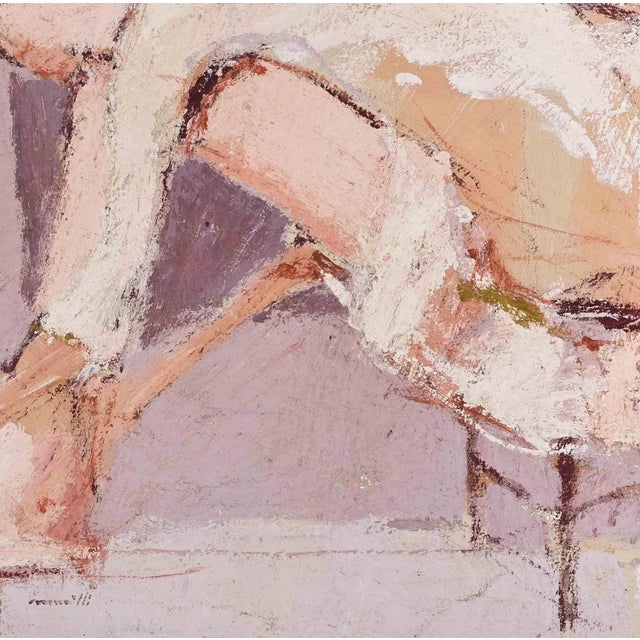 Franco Marzilli, Ballerina, Oil Painting, 1970s For Sale - Image 4 of 5