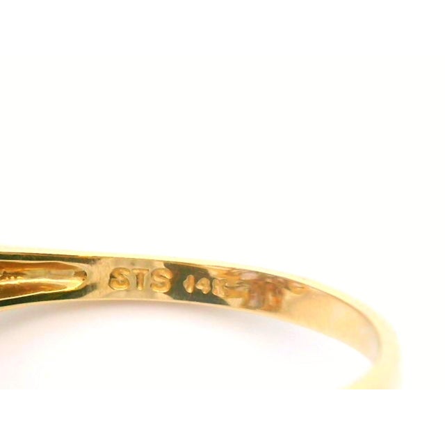 1990s 14k Yellow Gold Tanzanite Cluster Ring, Size 8 For Sale - Image 10 of 11