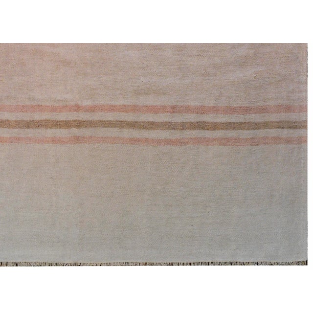 Textile Vintage Mid Century Turkish Konya Kilim Rug For Sale - Image 7 of 9