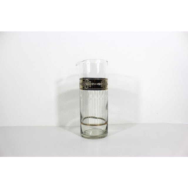 Metal Vintage Culver Tyrol Gold Cocktail Martini Pitcher Glass Mid Century Modern MCM For Sale - Image 7 of 9